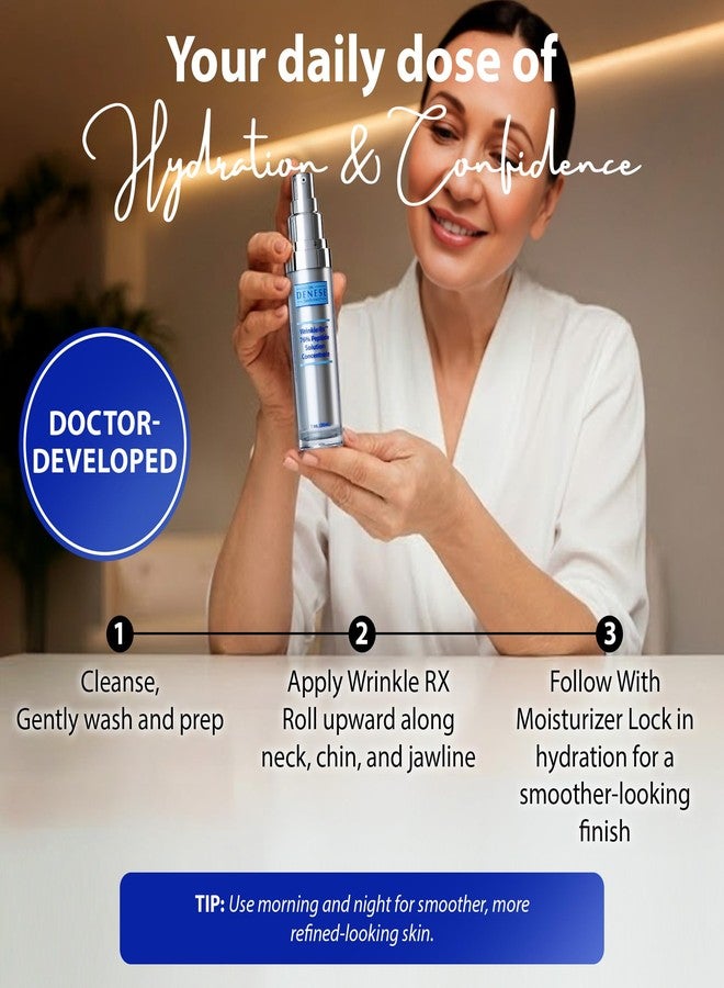 Dr. Denese Wrinkle RX 76% Peptide Solution Concentrate 1 oz – Supports Smoother, Firmer-Looking Skin With Lightweight Hydration – Doctor-Developed Formula for Refined, Youthful-Looking Tone - Image 5